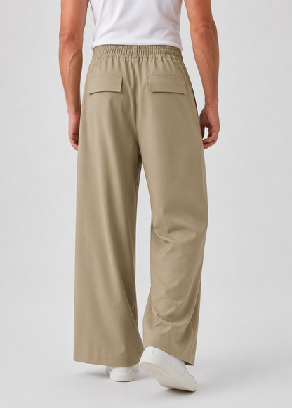 Men's Casual Linen Trousers | Wide Leg Lightweight Breathable Pants | Steven & Levon