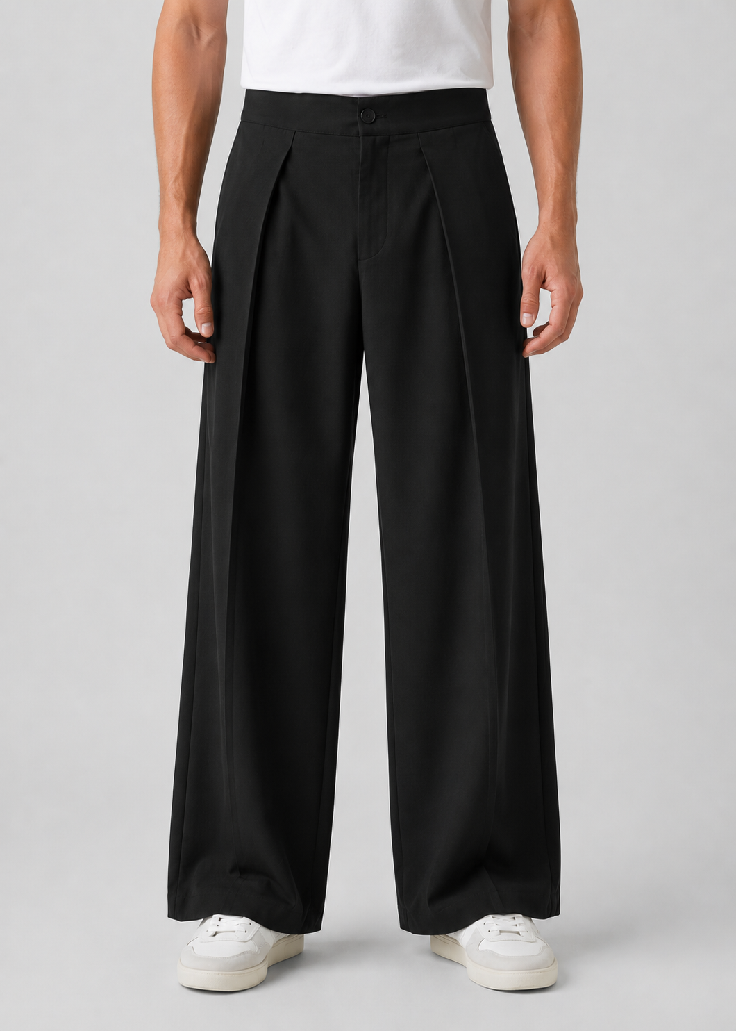 Men's Casual Linen Trousers | Wide Leg Lightweight Breathable Pants | Steven & Levon