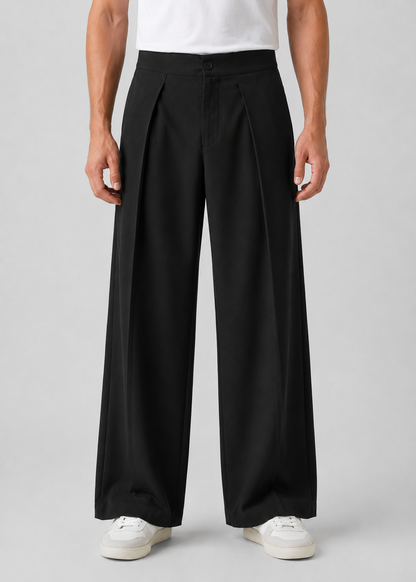 Men's Casual Linen Trousers | Wide Leg Lightweight Breathable Pants | Steven & Levon