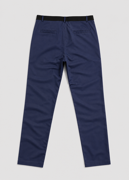 Men's Slim Fit Chino Trousers | Elastic Waist | Tapered Smart Casual Pants | Steven & Levon