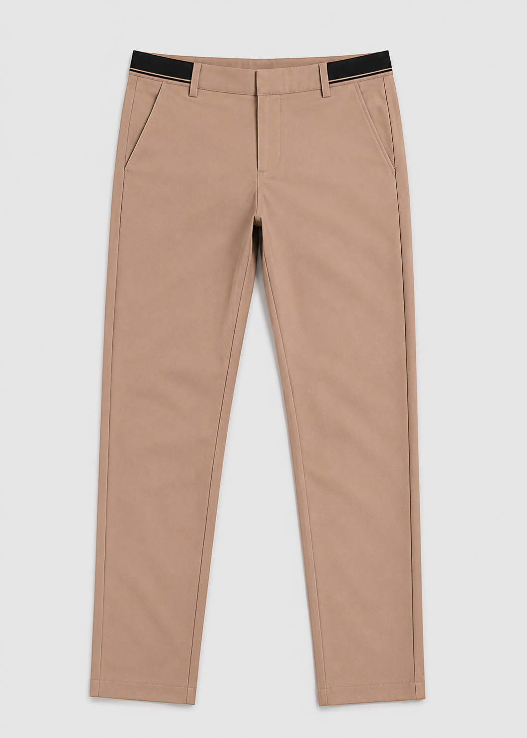 Men's Slim Fit Chino Trousers | Elastic Waist | Tapered Smart Casual Pants | Steven & Levon