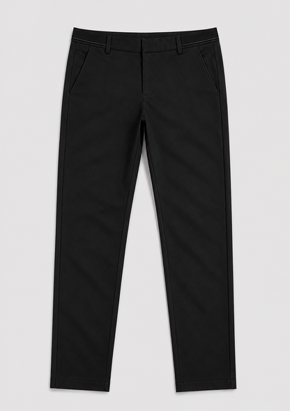 Men's Slim Fit Chino Trousers | Elastic Waist | Tapered Smart Casual Pants | Steven & Levon
