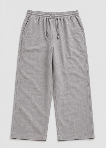 Men's Linen Drawstring Trousers | Linen Blend | Lightweight Relaxed Fit Pants | Steven & Levon