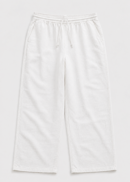 Men's Linen Drawstring Trousers | Linen Blend | Lightweight Relaxed Fit Pants | Steven & Levon