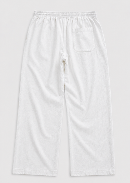 Men's Linen Drawstring Trousers | Linen Blend | Lightweight Relaxed Fit Pants | Steven & Levon