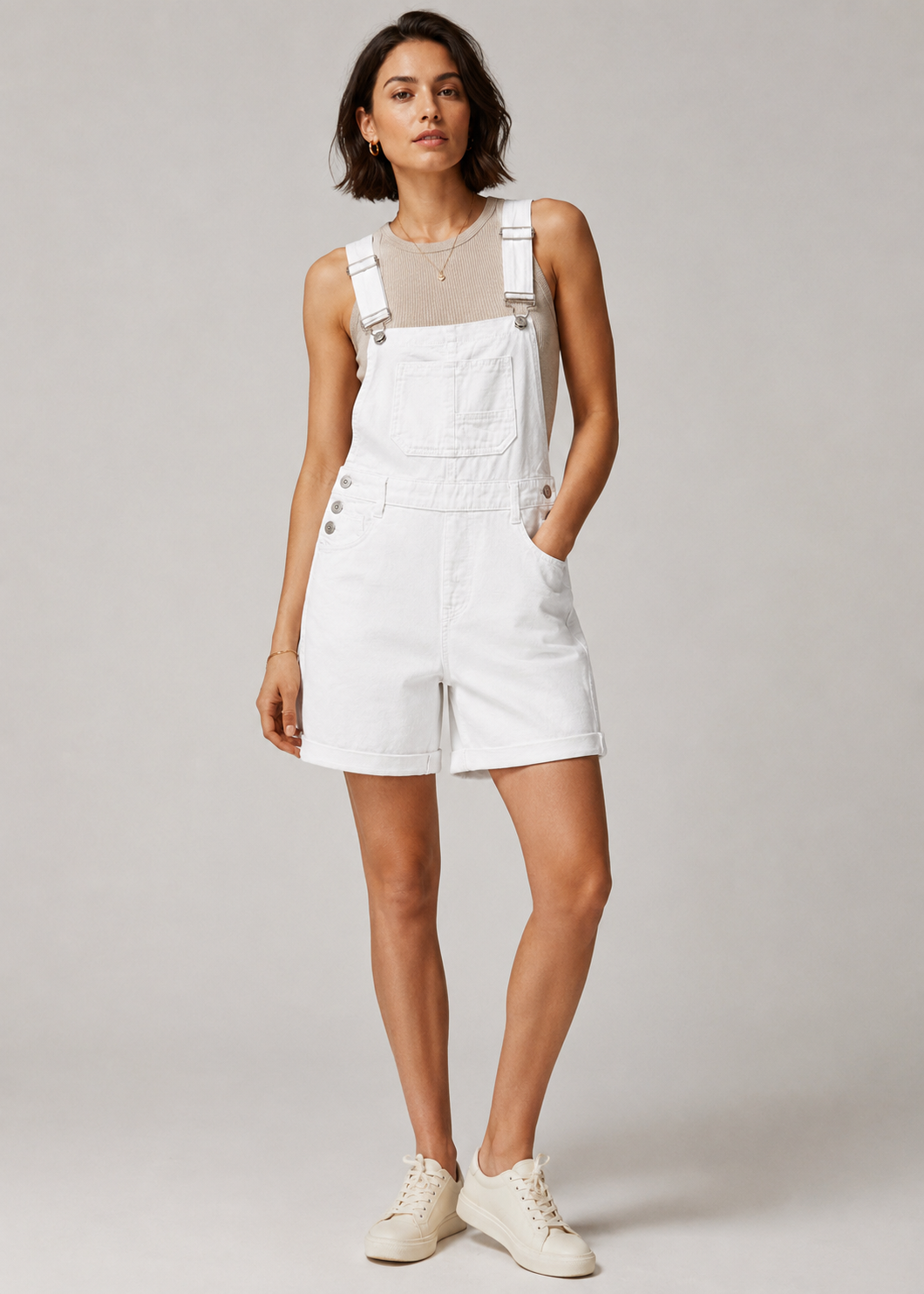 Sleeveless Denim Jumpsuit | Women | Denim | Sleeveless Relaxed Fit One-Piece | Casual Everyday Wear | Steven & Levon
