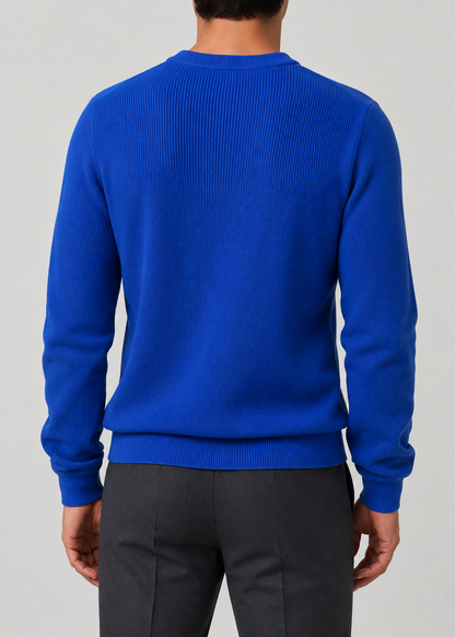 Men’s Ribbed Knit Sweater | Soft Knit Jumper | Textured Design | Everyday Comfort | Steven & Levon