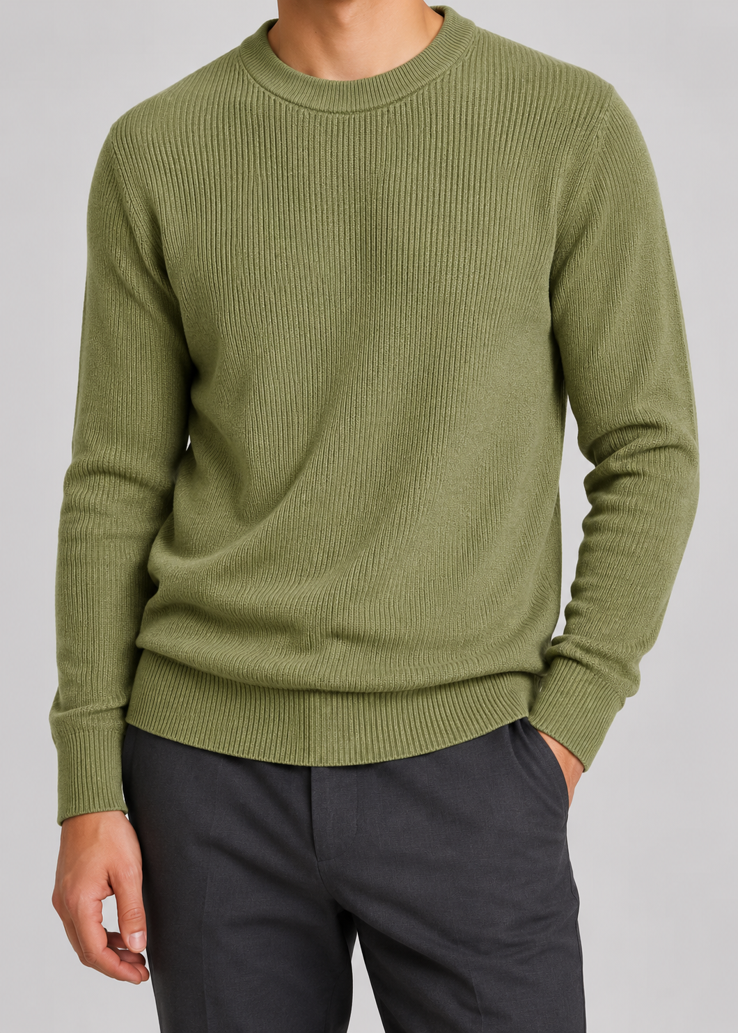 Men’s Ribbed Knit Sweater | Soft Knit Jumper | Textured Design | Everyday Comfort | Steven & Levon