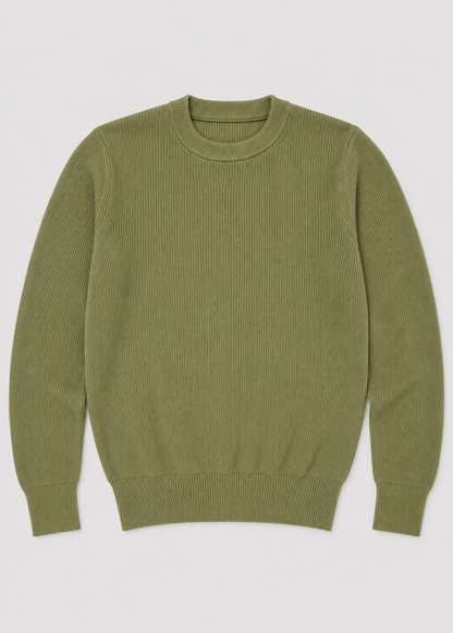 Men’s Ribbed Knit Sweater | Soft Knit Jumper | Textured Design | Everyday Comfort | Steven & Levon
