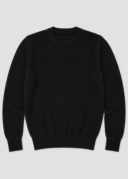 Men’s Ribbed Knit Sweater | Soft Knit Jumper | Textured Design | Everyday Comfort | Steven & Levon