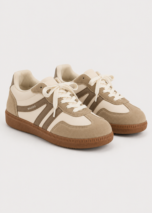 Women’s Lace-Up Casual Sneakers | Women | Synthetic Upper & Gum Rubber Sole | Low-Top Everyday Trainers | Steven & Levon