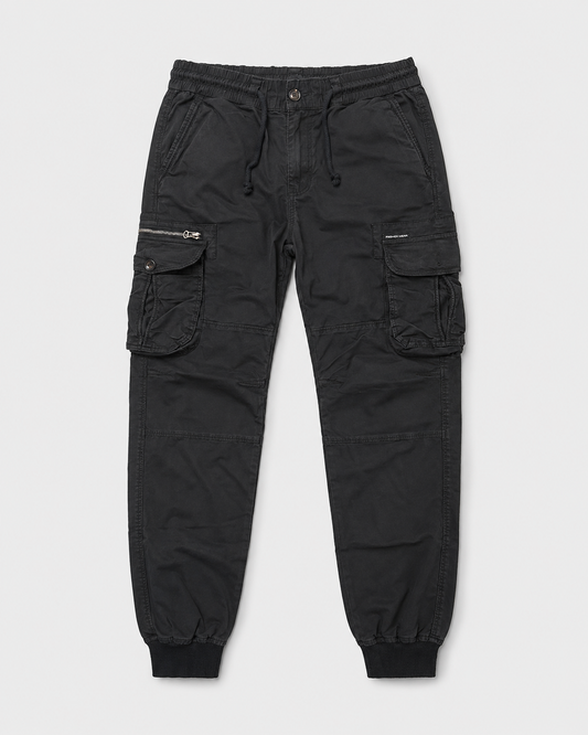 Men’s Cargo Trousers | Tapered Fit Utility Pants | Multi Pocket Cuffed Streetwear Trousers | Steven & Levon