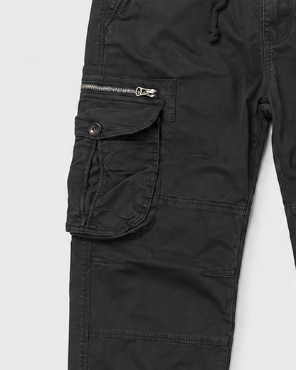 Men’s Cargo Trousers | Tapered Fit Utility Pants | Multi Pocket Cuffed Streetwear Trousers | Steven & Levon