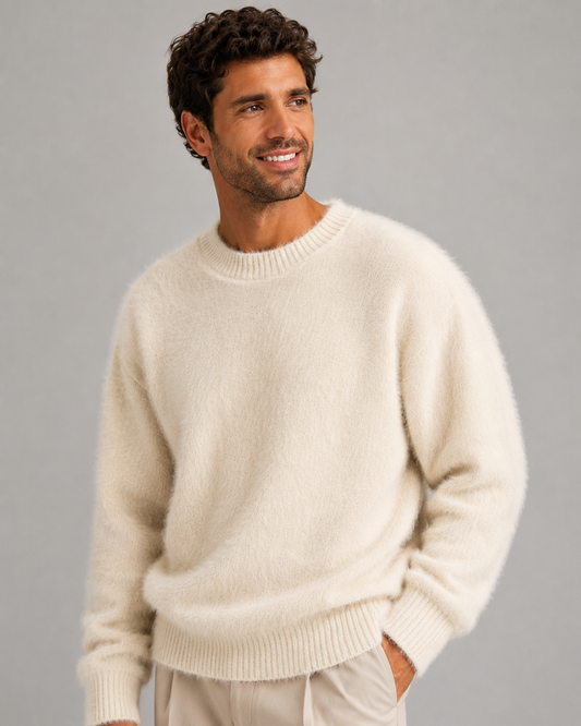 Men's Long Chunky Sweater | Chunky Knit | Longline Warm Casual Pullover | Steven & Levon