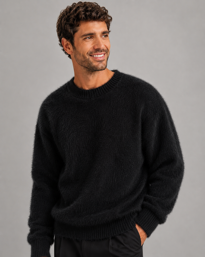 Men's Long Chunky Sweater | Chunky Knit | Longline Warm Casual Pullover | Steven & Levon