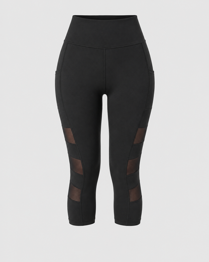 Mira Yoga Pants for Women | High Waisted | Mesh Splicing | Tummy Tuck | Steven & Levon