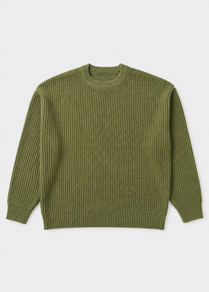 Men’s Oversized Knitted Sweater | Ribbed Knit Jumper | Soft Knit Fabric | Relaxed Fit | Steven & Levon