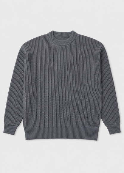 Men’s Oversized Knitted Sweater | Ribbed Knit Jumper | Soft Knit Fabric | Relaxed Fit | Steven & Levon