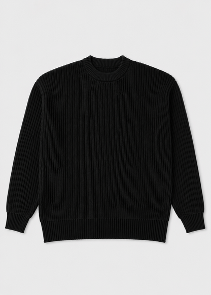 Men’s Oversized Knitted Sweater | Ribbed Knit Jumper | Soft Knit Fabric | Relaxed Fit | Steven & Levon
