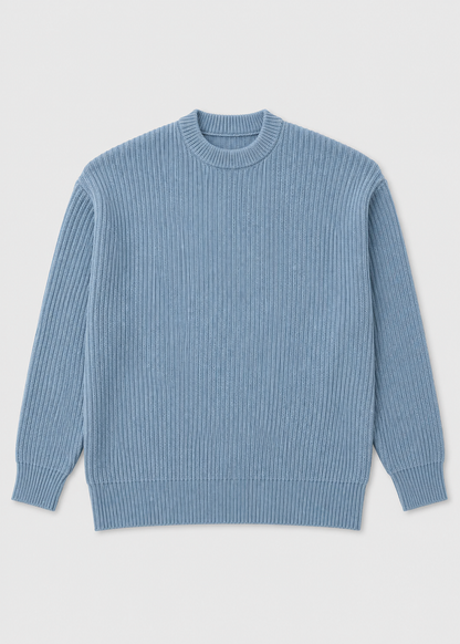 Men’s Oversized Knitted Sweater | Ribbed Knit Jumper | Soft Knit Fabric | Relaxed Fit | Steven & Levon