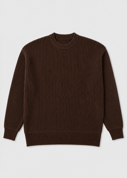 Men’s Oversized Knitted Sweater | Ribbed Knit Jumper | Soft Knit Fabric | Relaxed Fit | Steven & Levon