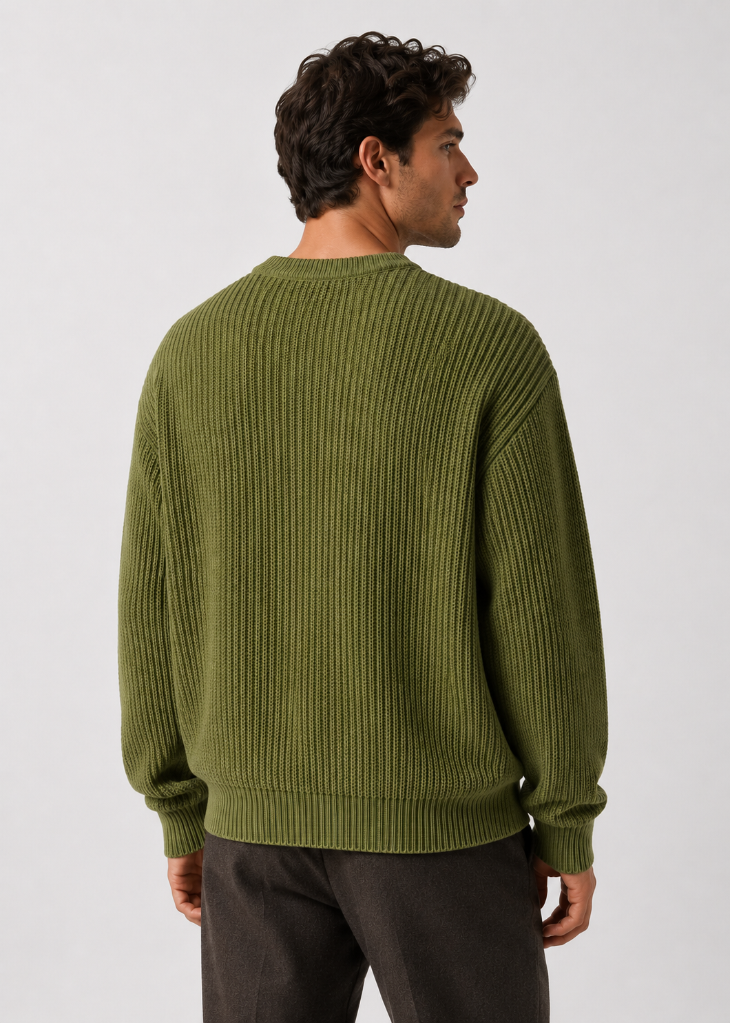 Men’s Oversized Knitted Sweater | Ribbed Knit Jumper | Soft Knit Fabric | Relaxed Fit | Steven & Levon