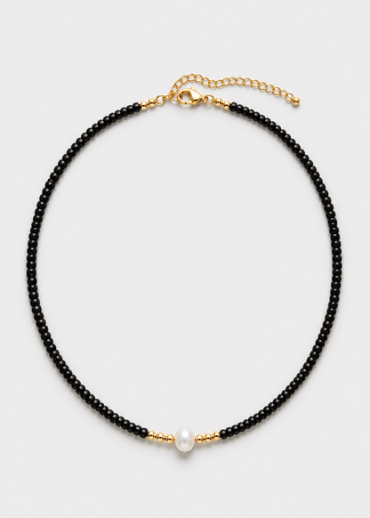 Freshwater Pearl Necklace | Women | Handcrafted Jewelry | Glass Mica Beads | Elegant Gift | Steven & Levon