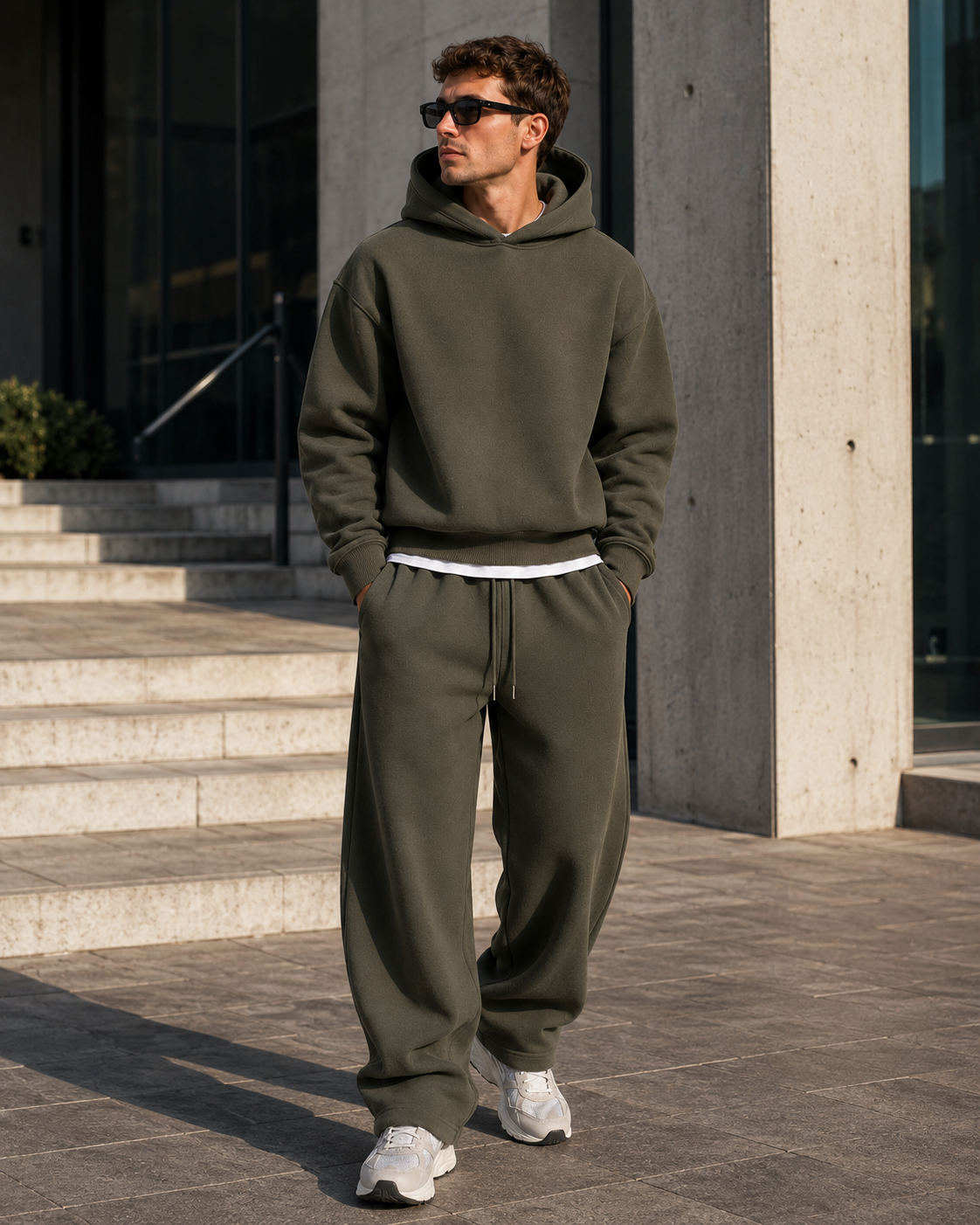 Men’s Hoodie & Jogging Set | Men | Soft Cotton Blend | Casual Fit & Drawstring Waist | Steven & Levon