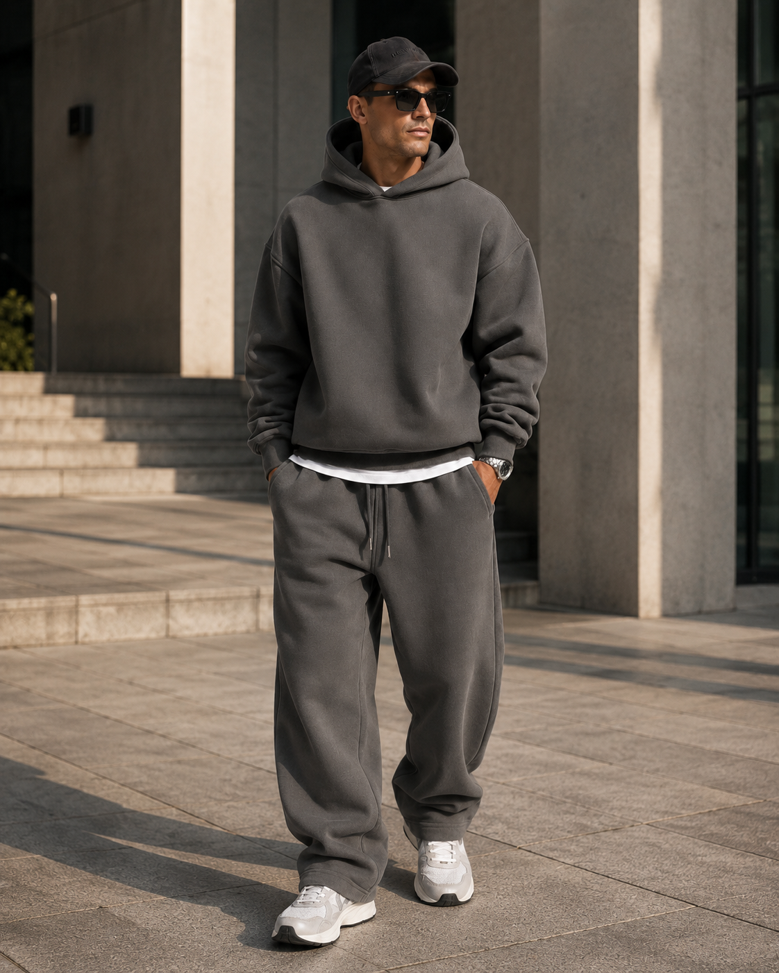 Men’s Hoodie & Jogging Set | Men | Soft Cotton Blend | Casual Fit & Drawstring Waist | Steven & Levon