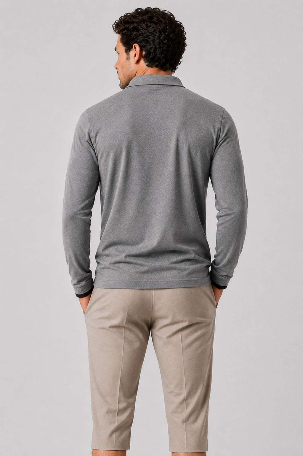 Men's Long Sleeve Polo Shirt | Men | Smart Casual Collar Top | Regular Fit | Steven & Levon