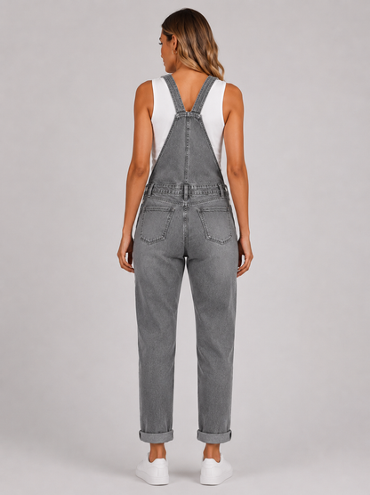 UrbanChic Denim Jumpsuit | Cotton Blend | Casual One-Piece | Everyday Wear | Steven & Levon