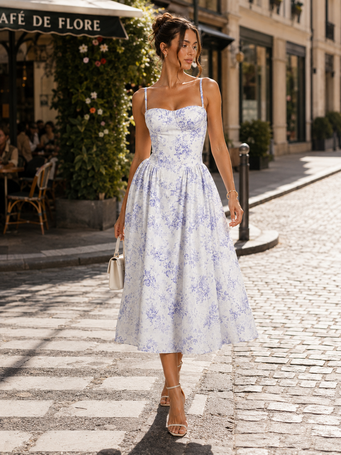 Corset Strappy Midi Dress | Women’s Wedding Guest Occasion Dress | Steven & Levon