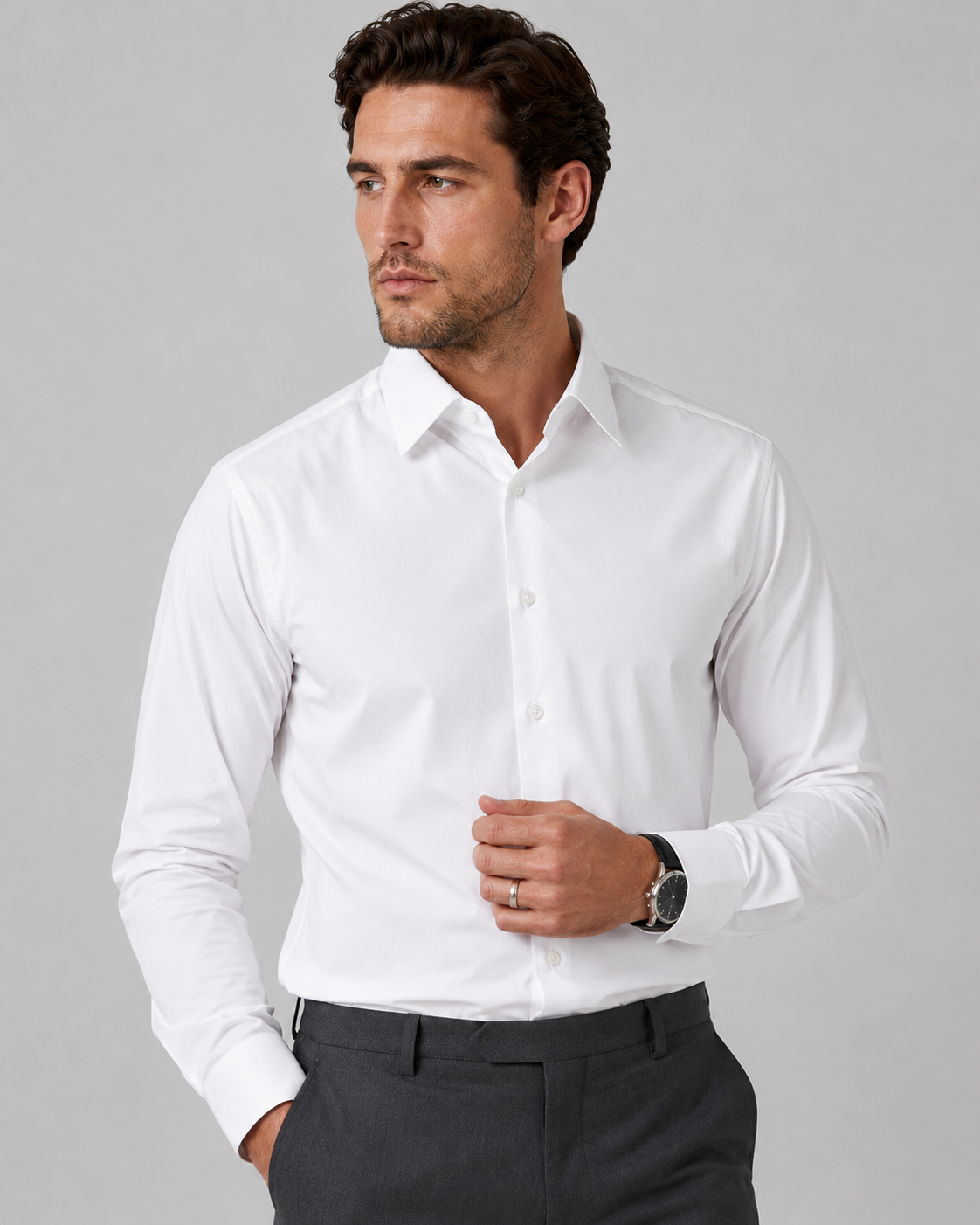 Linen Long Sleeve Shirt | Men | Tailored Fit | Breathable Casual Smart Shirt | Steven & Levon