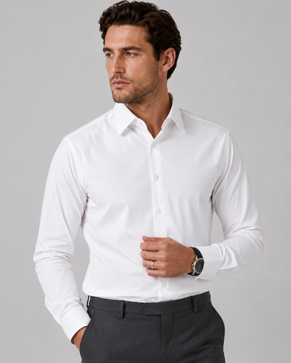 Linen Long Sleeve Shirt | Men | Tailored Fit | Breathable Casual Smart Shirt | Steven & Levon