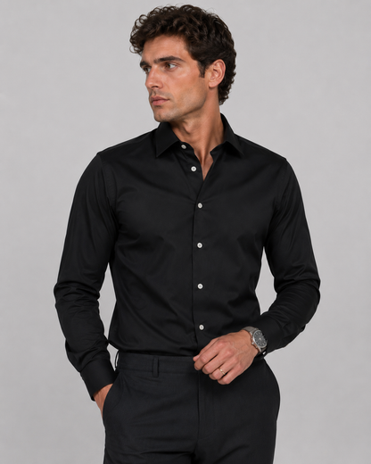 Linen Long Sleeve Shirt | Men | Tailored Fit | Breathable Casual Smart Shirt | Steven & Levon