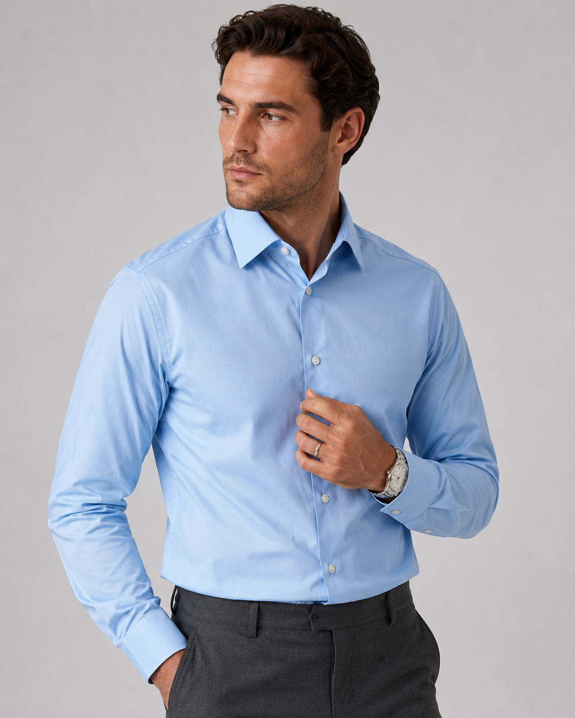 Linen Long Sleeve Shirt | Men | Tailored Fit | Breathable Casual Smart Shirt | Steven & Levon