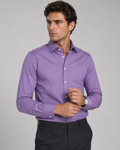 Linen Long Sleeve Shirt | Men | Tailored Fit | Breathable Casual Smart Shirt | Steven & Levon