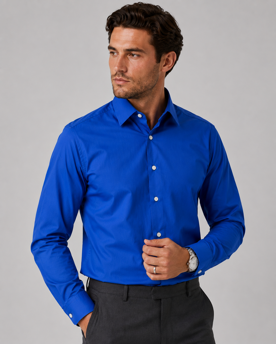 Linen Long Sleeve Shirt | Men | Tailored Fit | Breathable Casual Smart Shirt | Steven & Levon