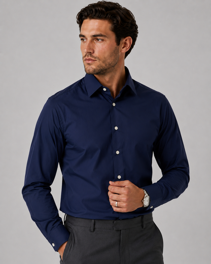 Linen Long Sleeve Shirt | Men | Tailored Fit | Breathable Casual Smart Shirt | Steven & Levon