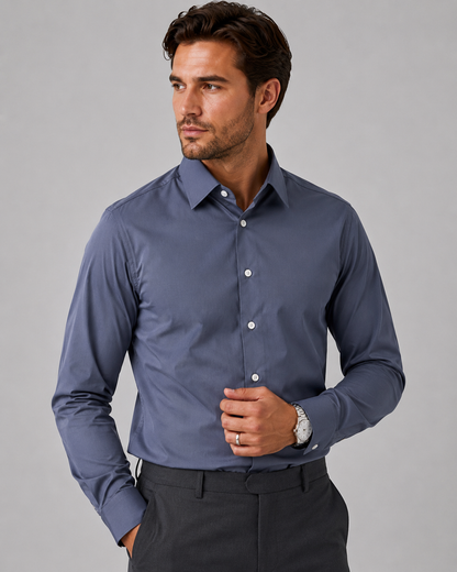 Linen Long Sleeve Shirt | Men | Tailored Fit | Breathable Casual Smart Shirt | Steven & Levon