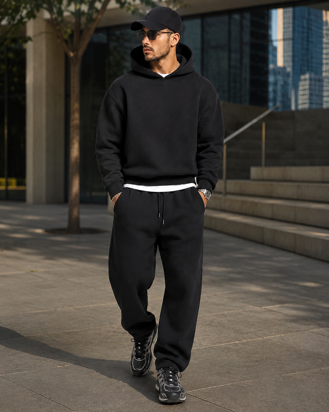 Men’s Hoodie & Jogging Set | Men | Soft Cotton Blend | Casual Fit & Drawstring Waist | Steven & Levon
