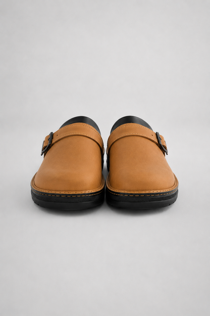 Men's Leather Slip On Clogs | Men | Comfort Casual Shoes | Supportive Everyday Footwear | Steven & Levon