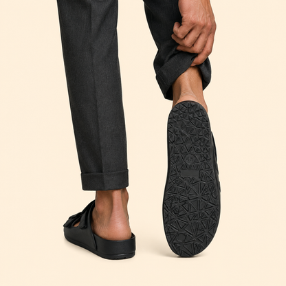 Men’s Arch Support Sandals | Comfort Slip-On Slides | Cushioned Summer Footwear | Steven & Levon