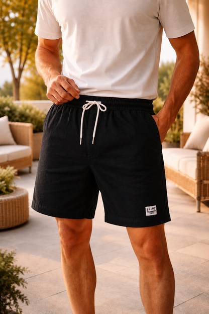 Men’s Polyester Drawstring Shorts | Elasticated Waist Casual Summer Shorts | Steven & Levon
