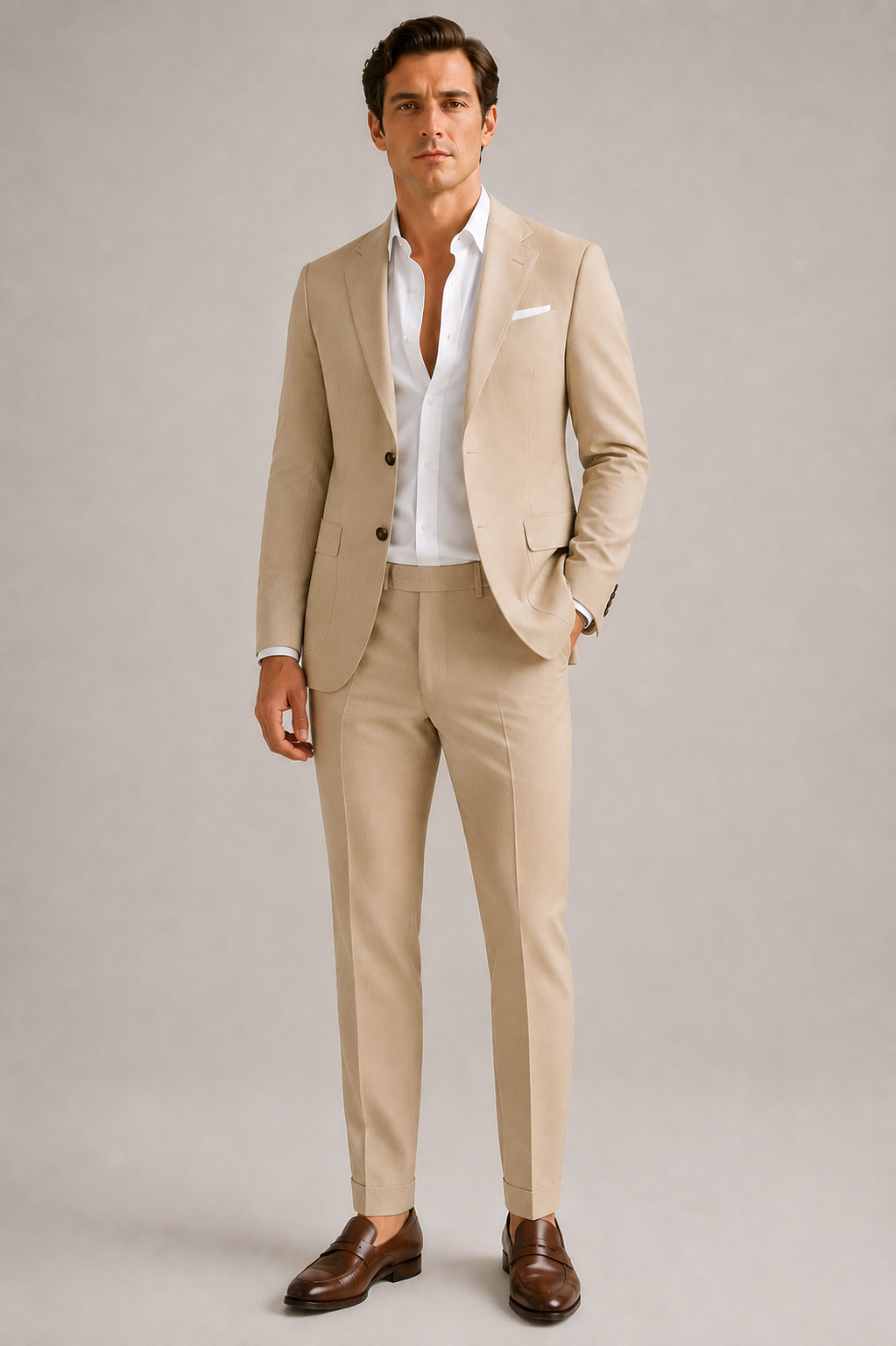 Men's Linen Suit Set | Blazer & Tailored Trousers | Two Piece Smart Formal Outfit | Steven & Levon