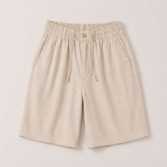 Men's Linen Drawstring Shorts | Elastic Waist|  Casual Summer Shorts | Steven & Levon