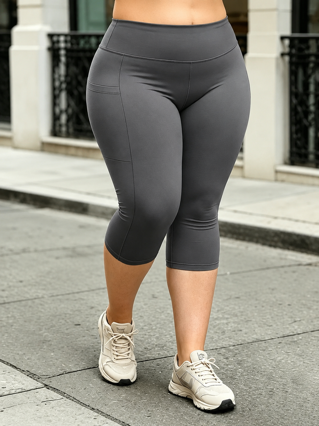 Cora Plus Size Capri Pants | High Waist | Tummy Control | Steven & Levon