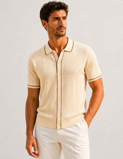 Men’s Short Sleeve Polo Shirt | Lightweight Comfortable Fit | Casual Summer Top | Breathable Fabric | Steven & Levon