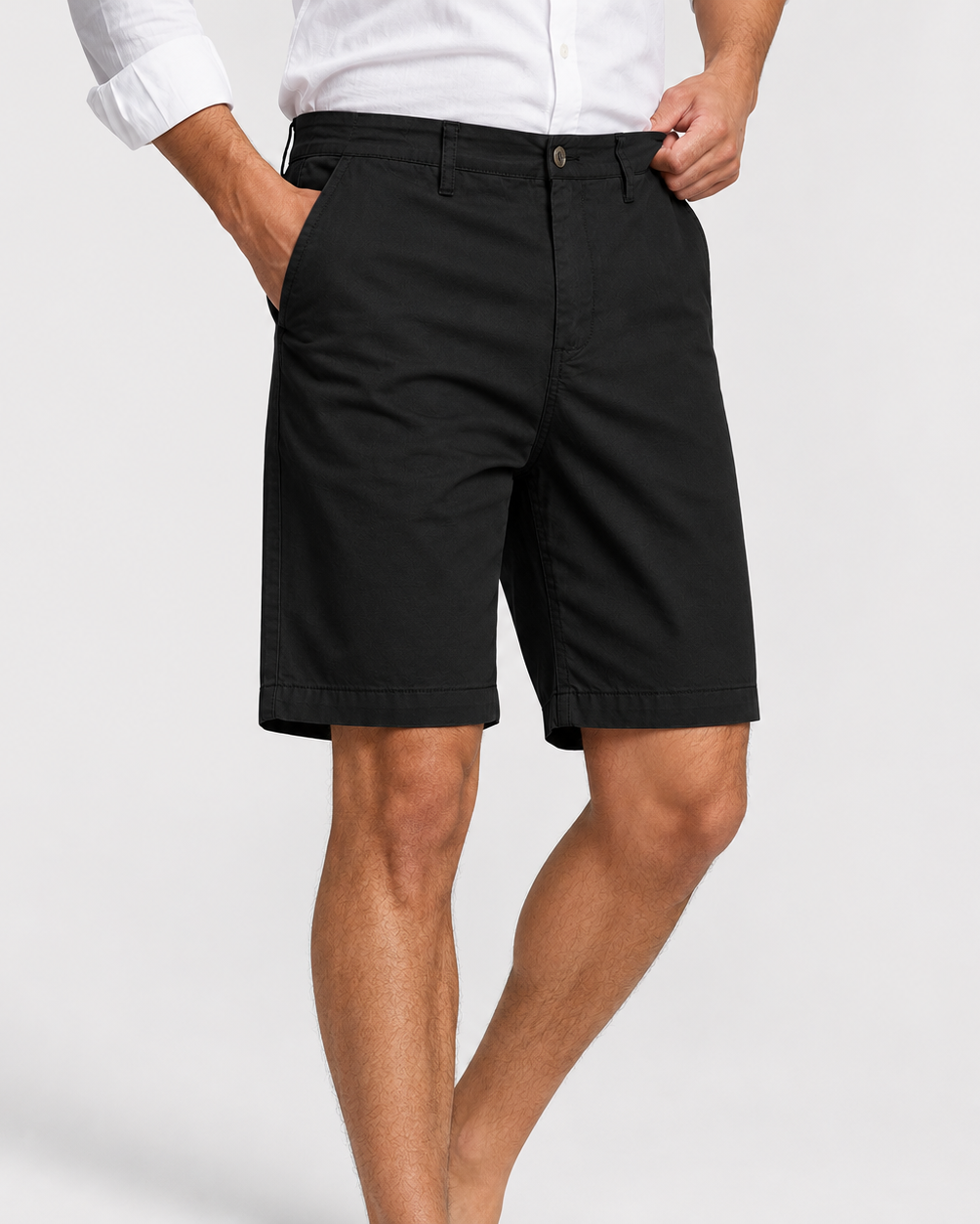 Men's Tailored Stretch Smart Casual Shorts | Lightweight Flexible Fit | Summer Chino Shorts | Steven & Levon