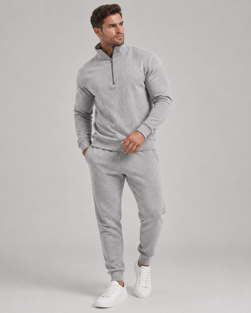 Men’s Half Zip Sweatshirt & Jogging Pants Set | Men | Soft Fabric Blend | Casual Tracksuit Co-Ord | Steven & Levon